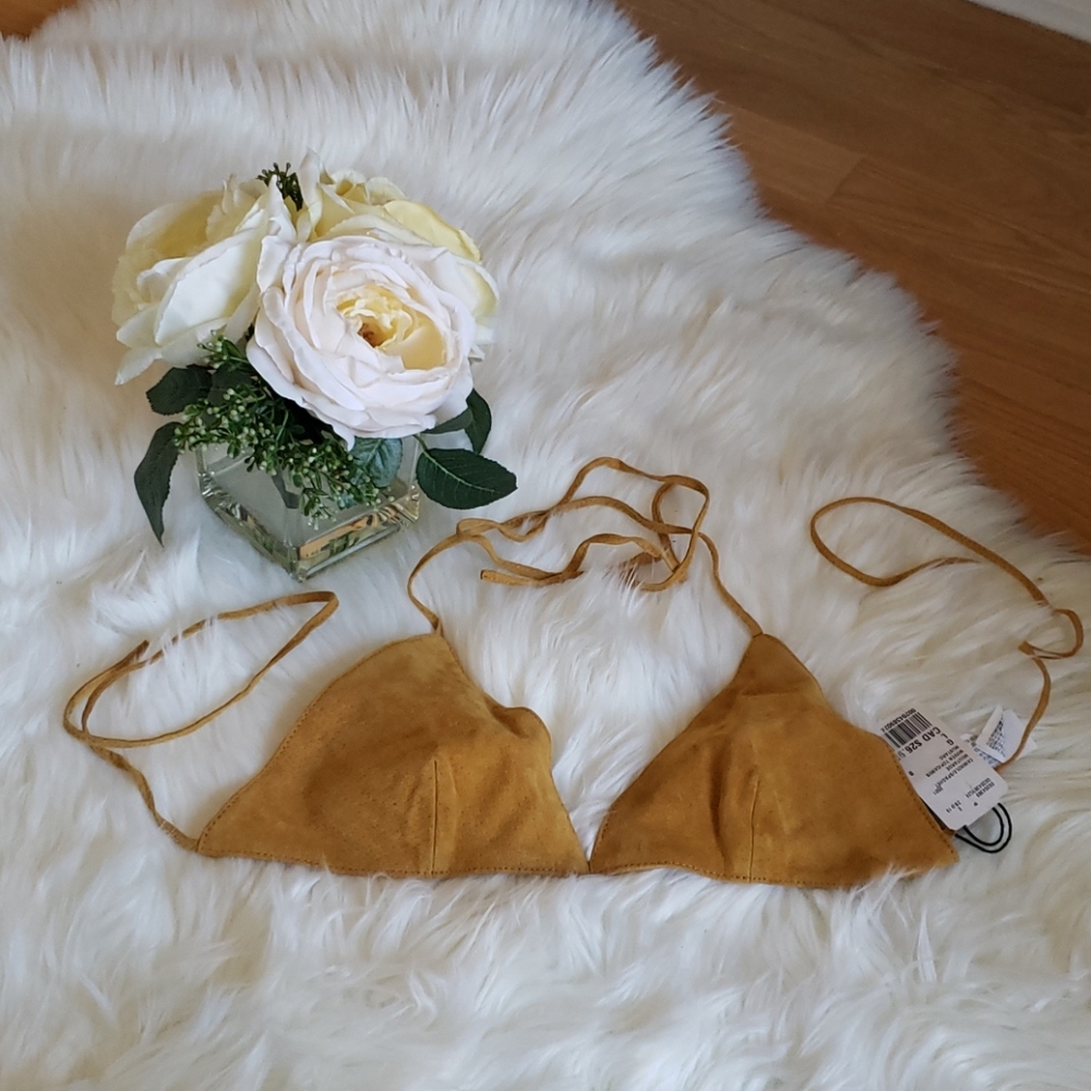 [SOLD]  100% leather bralette